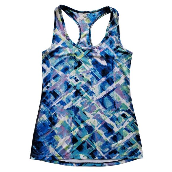 90 Degree by Reflex Racerback Athletic Longline Tank Top Multi Print Size M - Picture 6 of 13